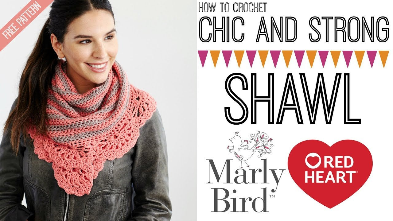 Red Heart Chic And Strong Crescent Shawl Crochet