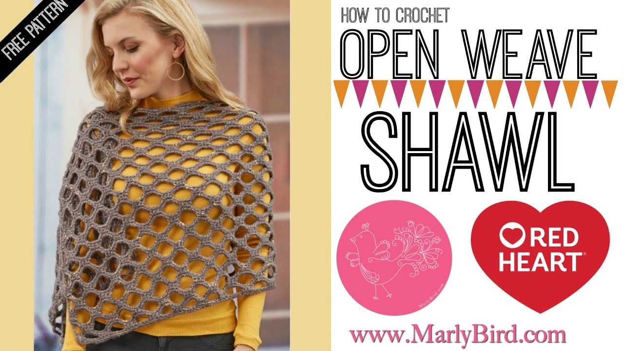 Red Heart Simone's Open Wave Shawl Crochet