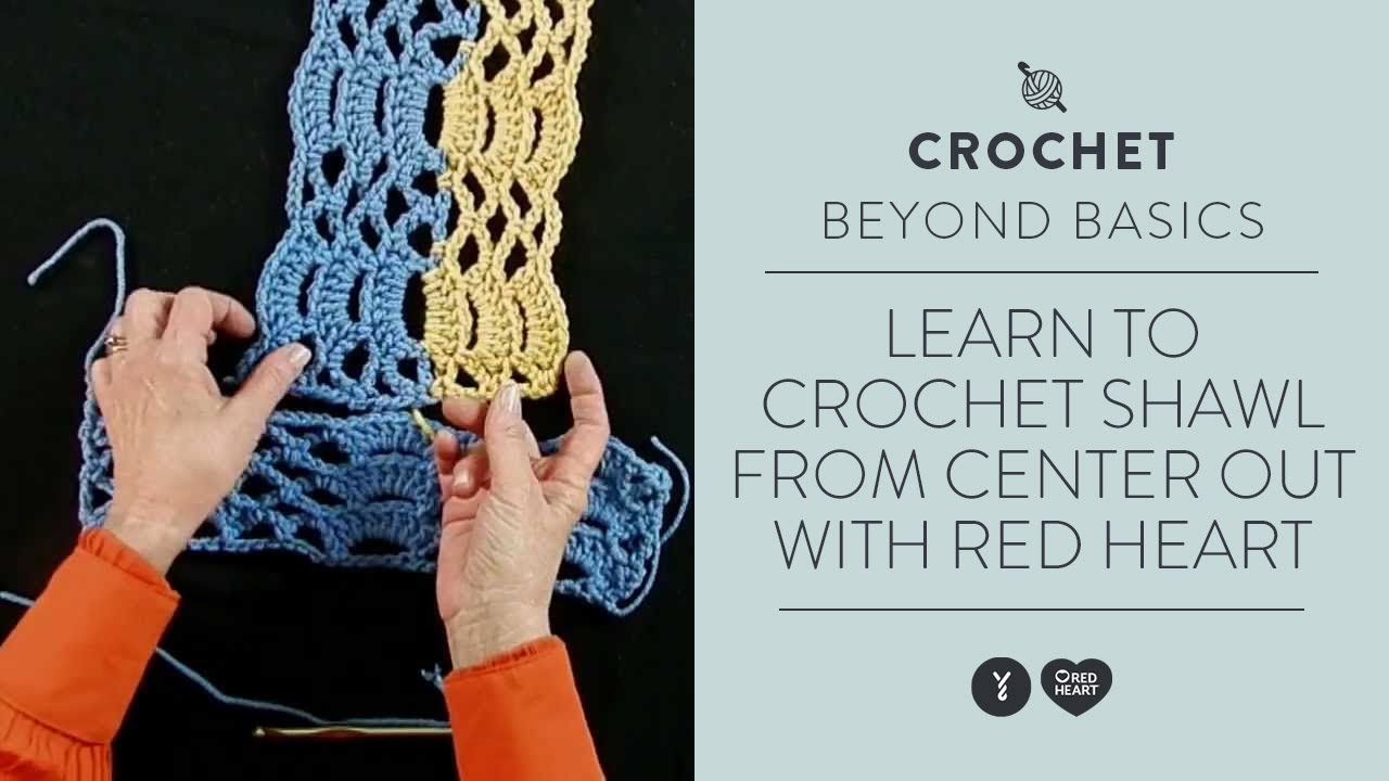 Red Heart Fan Trellis Wrap Crochet