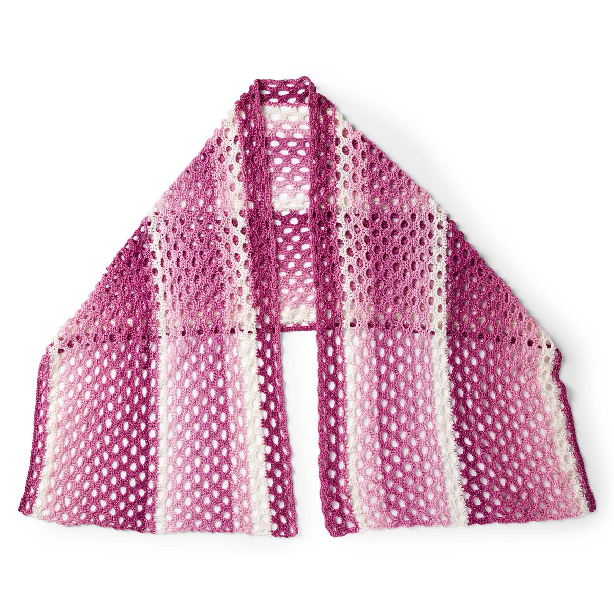 Crochet HoneycombWrap made in Red Heart Roll With It Sparkle Yarn