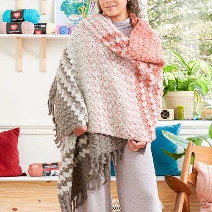 Red Heart Softly Striped Crochet Wrap Red Heart Softly Striped Crochet Wrap