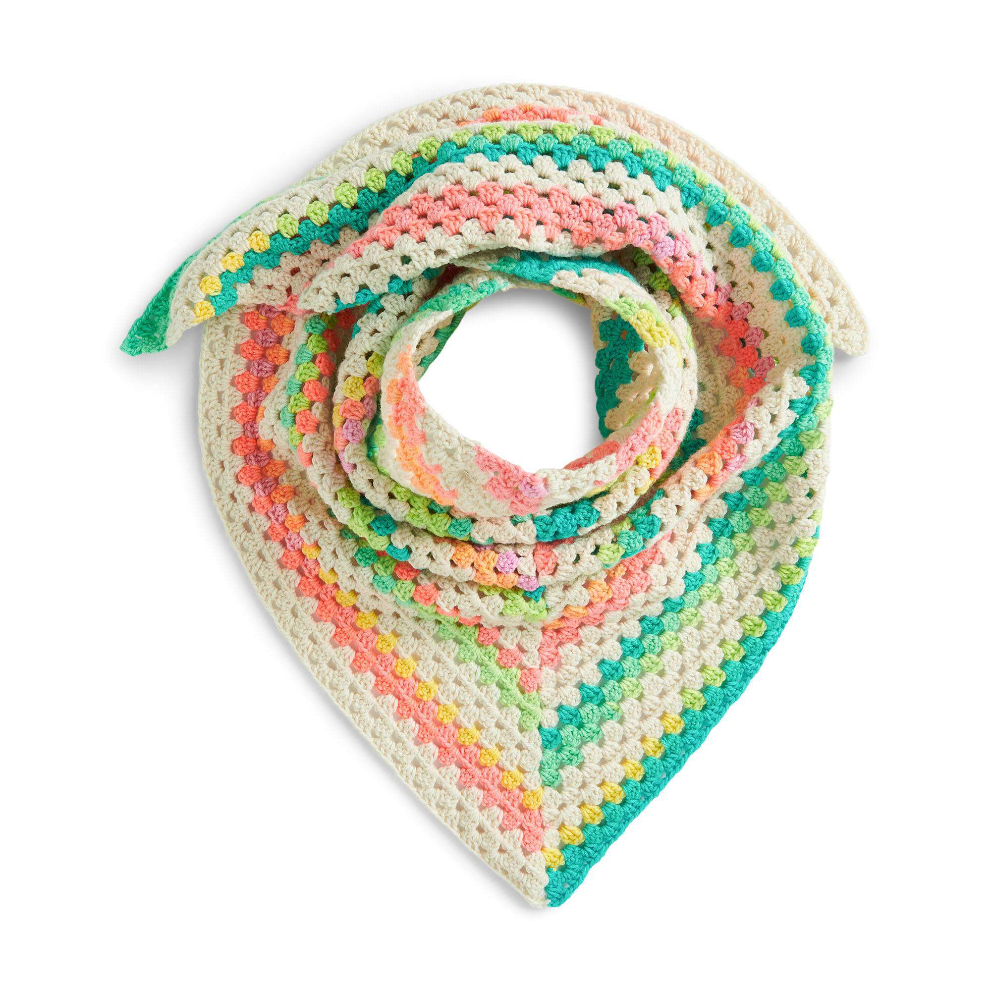 Free Easy Red Heart Staggered Stripes Shawl Crochet Pattern Free easy red heart staggered stripes shawl crochet pattern