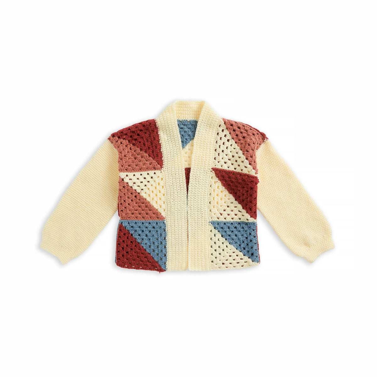 Crochet Cardigan made in Red Heart Super Saver Brushed Yarn