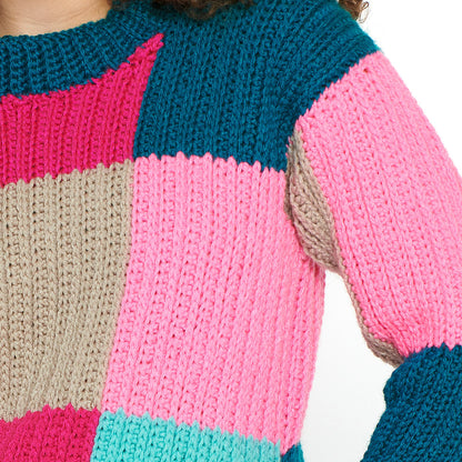 Red Heart Super Saver Blocks in Colors Crochet Pullover Red Heart Super Saver Blocks in Colors Crochet Pullover