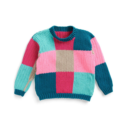 Red Heart Super Saver Blocks in Colors Crochet Pullover All Variants