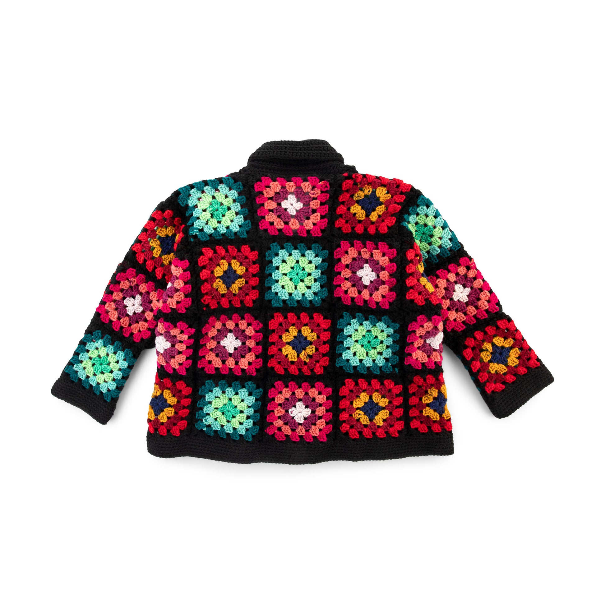 Crochet Granny Square Sweater in Red Heart Soft Solids - WR1095