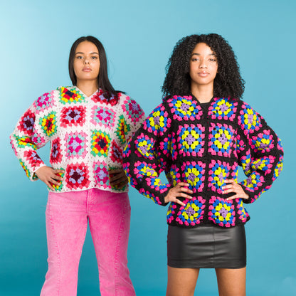 Red Heart Granny Crochet Hoodie All Variants