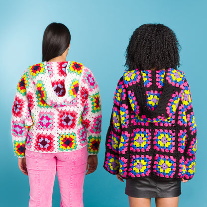 Red Heart Granny Crochet Hoodie All Variants