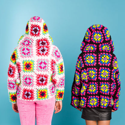 Red Heart Granny Crochet Hoodie All Variants