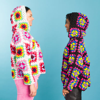 Red Heart Granny Crochet Hoodie All Variants