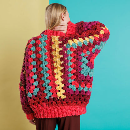 Red Heart Love My Crochet Hexi Colorful Pullover Red Heart Love My Crochet Hexi Colorful Pullover