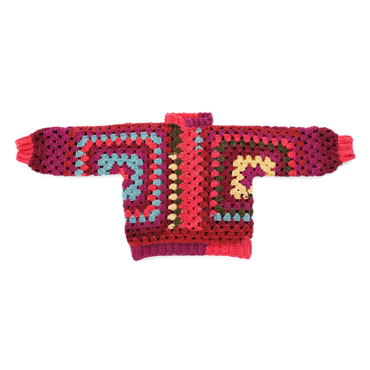 Red Heart Love My Crochet Hexi Colorful Pullover