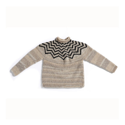 Red Heart Moonbeam Yoke Crochet Sweater Red Heart Moonbeam Yoke Crochet Sweater