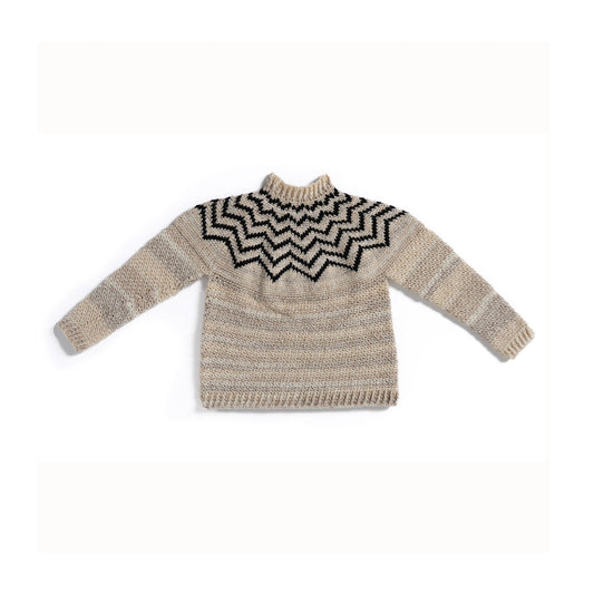 Red Heart Moonbeam Yoke Crochet Sweater