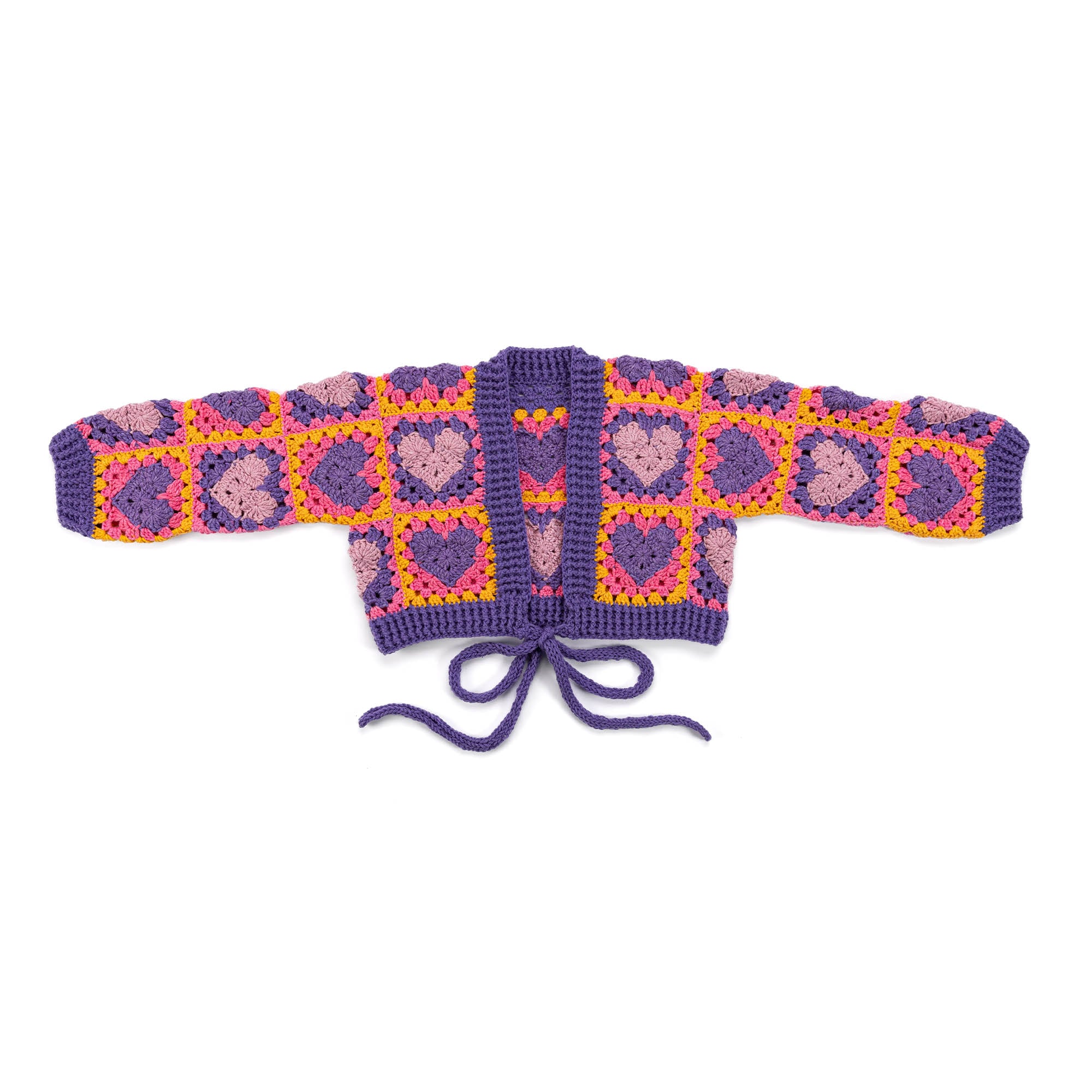 Free Easy Red Heart Wrapped in Love Crochet Cardigan Pattern