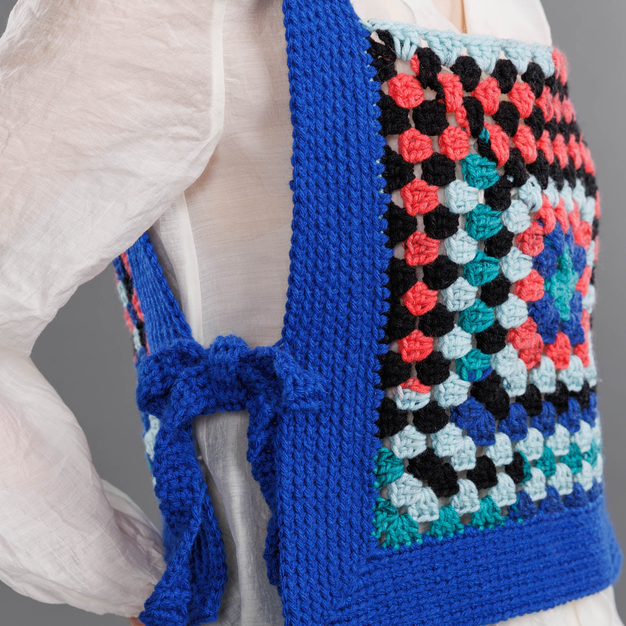 Free Beginner Red Heart Crochet Square Up Tabard Vest Pattern