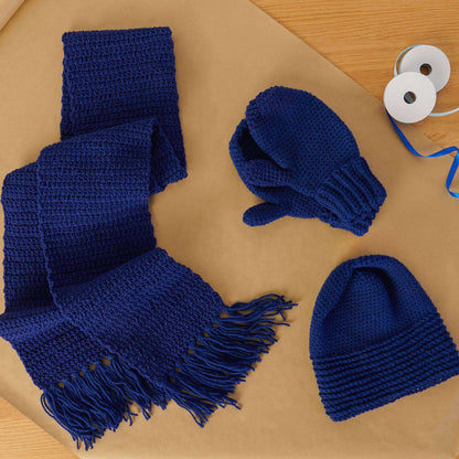 Red Heart Crochet Family Winter Sets Crochet  made in Red Heart Super Saver yarn