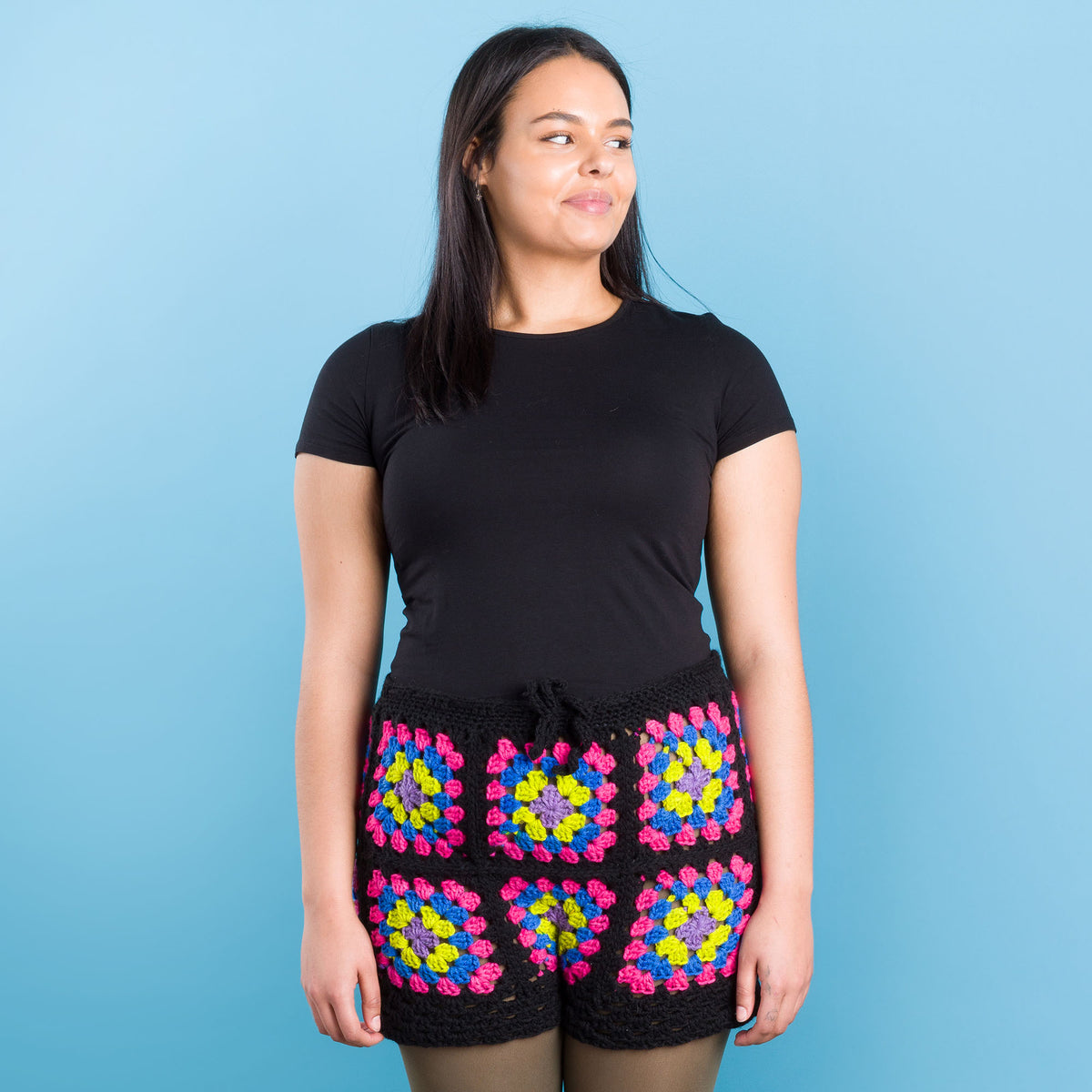 Crochet Shorts made in Red Heart All in One Granny Square Yarn