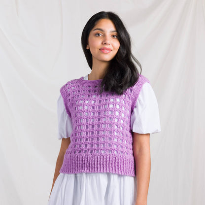 Red Heart Crochet Open to It Top Crochet Top made in Red Heart Yarn