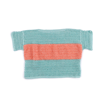 Red Heart Boxy Stripe Crochet T-Shirt Red Heart Boxy Stripe Crochet T-Shirt
