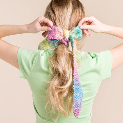 Red Heart Crochet Hair Bow Crochet Bow made in Red Heart Yarn