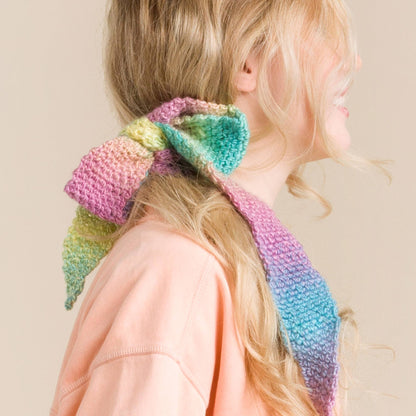 Red Heart Crochet Hair Bow Crochet Bow made in Red Heart Yarn