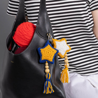Red Heart Shooting Star Crochet Bag Charm All Variants