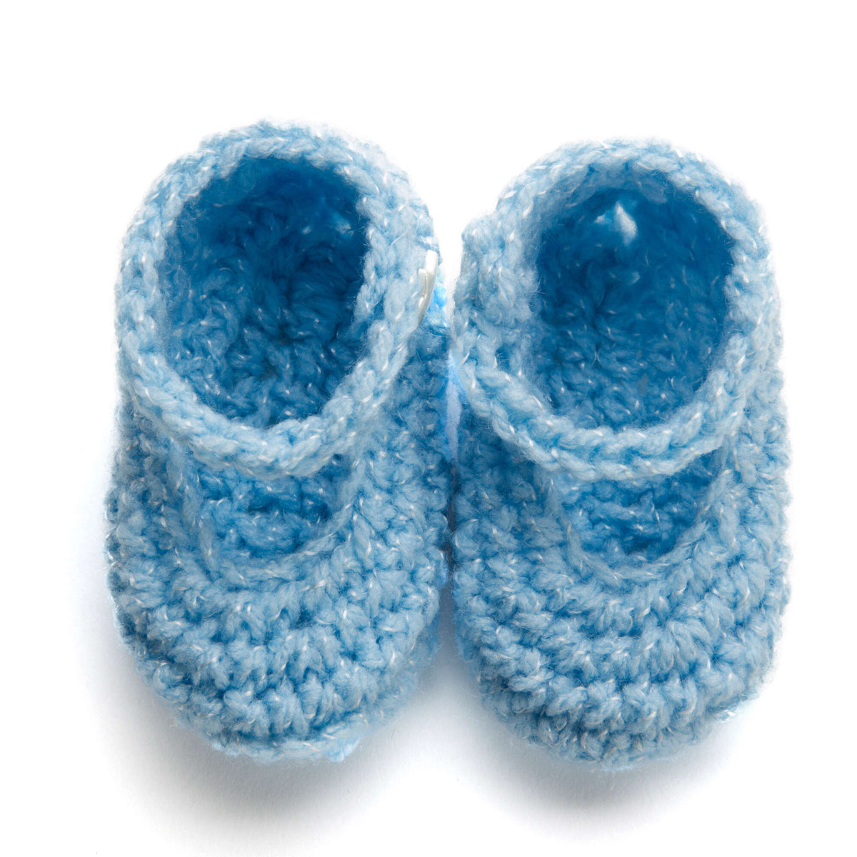 Crochet Bootie made in Red Heart Baby Econo yarn