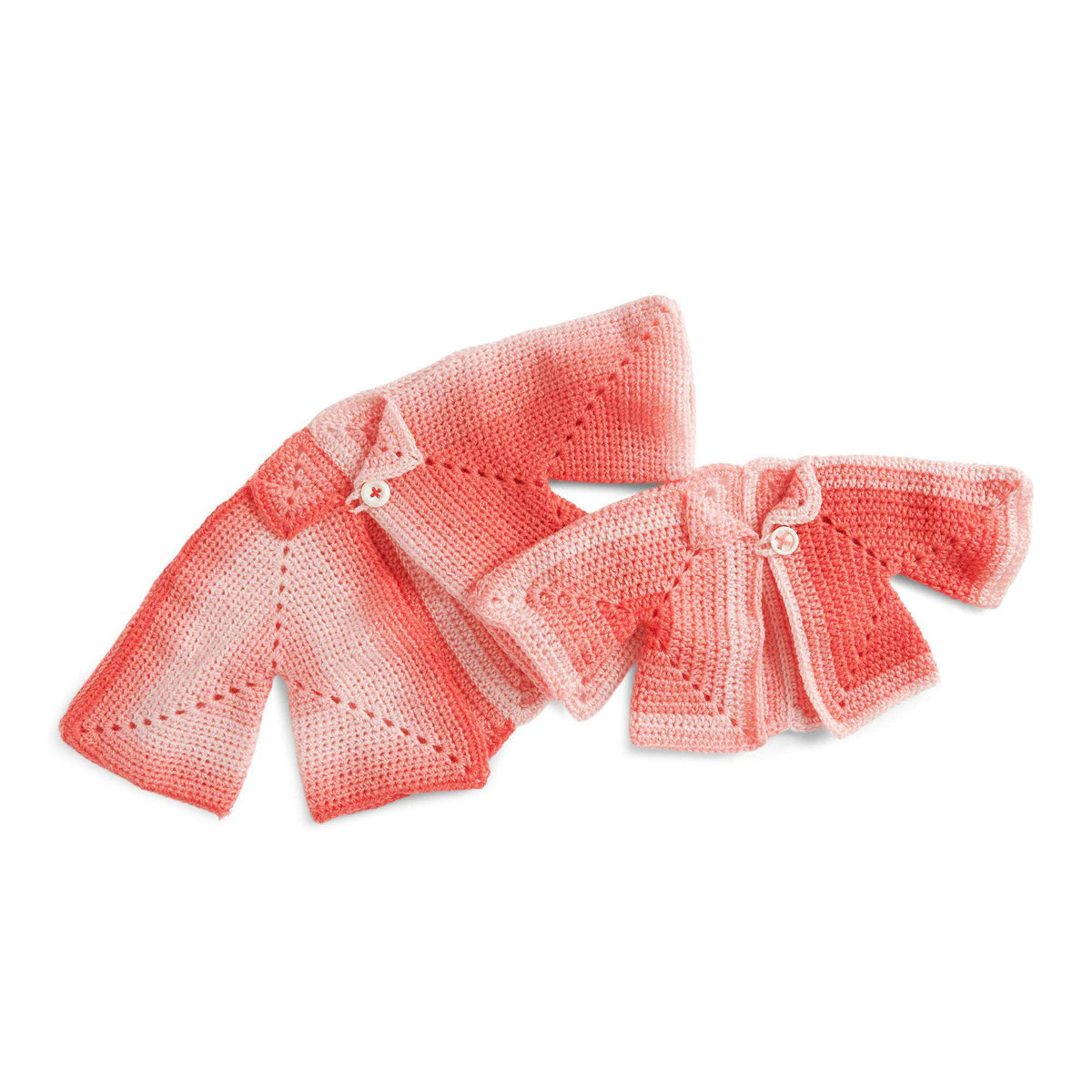 Crochet  made in Red Heart Super Saver Ombre yarn