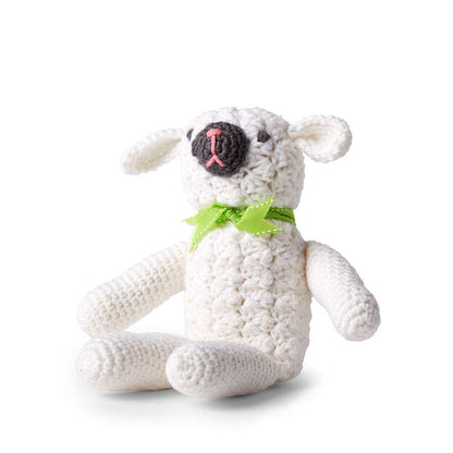 Red Heart Crochet Little Lamb Crochet Toy made in Red Heart With Love Yarn