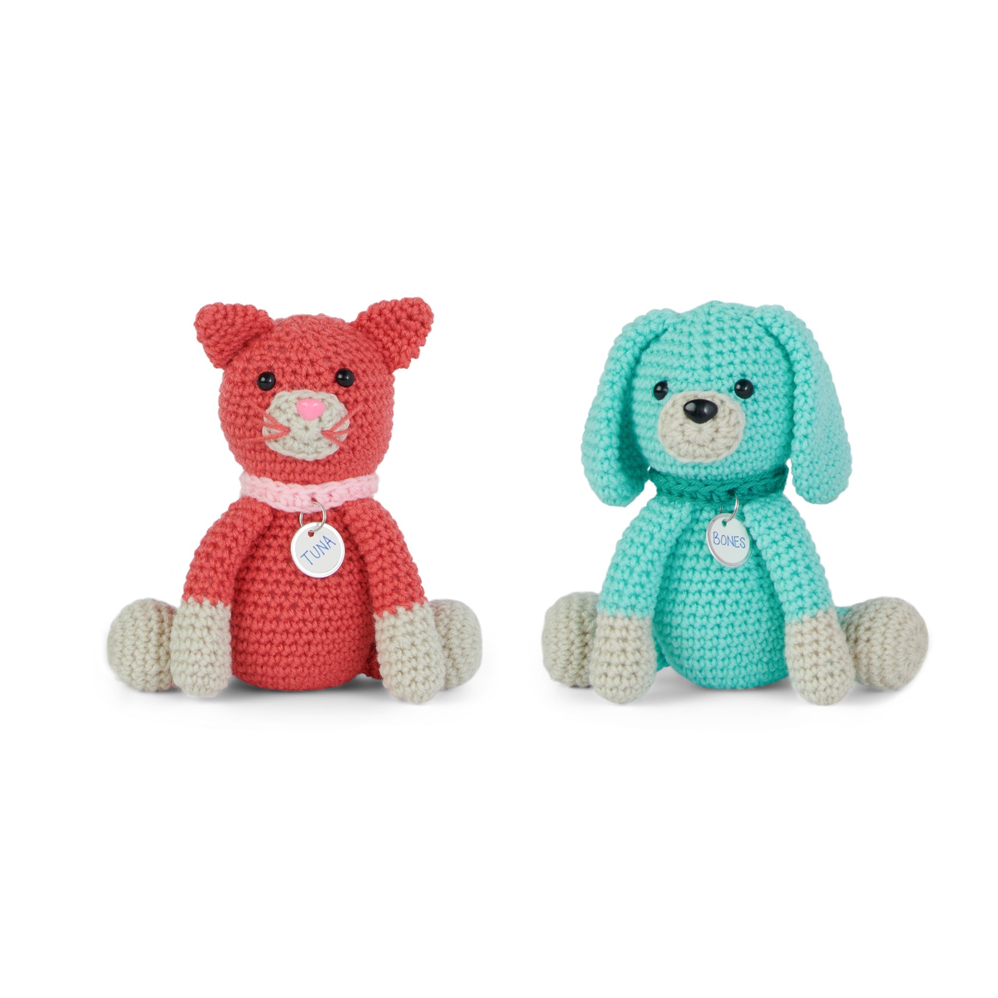 Free Red Heart Tuna & Bones Toy Duo Crochet Pattern