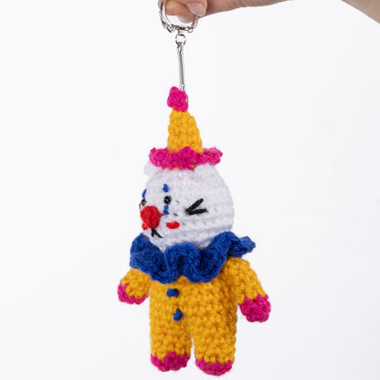 Red Heart Cobbles the Cat Clown Crochet Charm Red Heart Cobbles the Cat Clown Crochet Charm