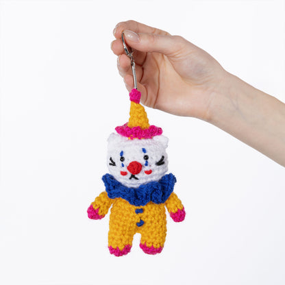Red Heart Cobbles the Cat Clown Crochet Charm Red Heart Cobbles the Cat Clown Crochet Charm