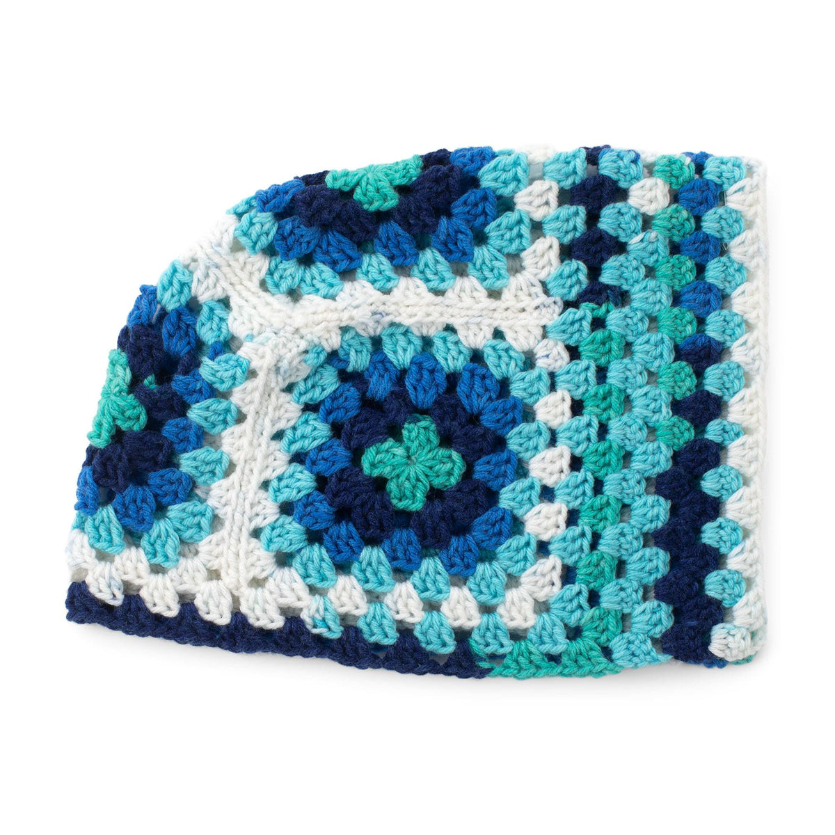 Crochet Cozy made in Red Heart All in One Granny Square Yarn