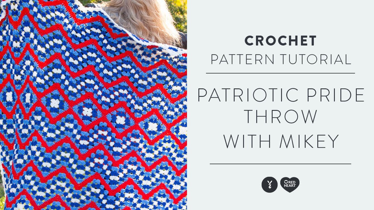 Red Heart Patriotic Pride Throw Crochet
