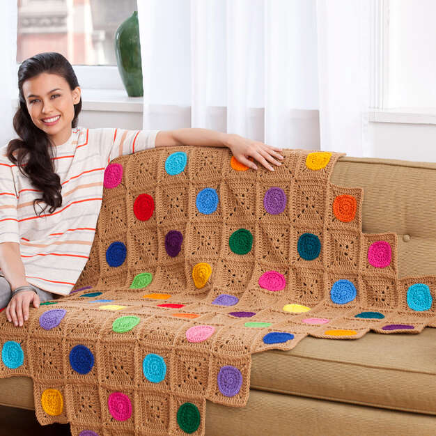 Crochet Throw made in Red Heart Super Saver Yarn