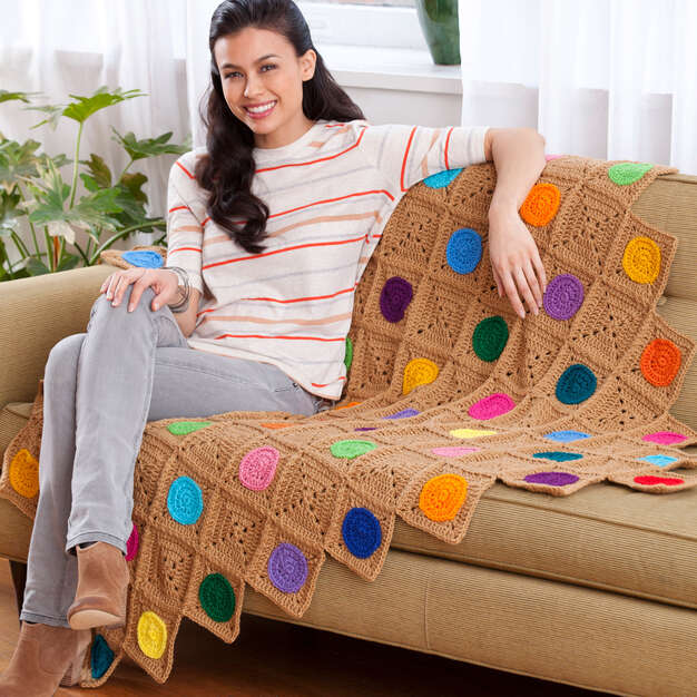 Crochet Throw made in Red Heart Super Saver Yarn