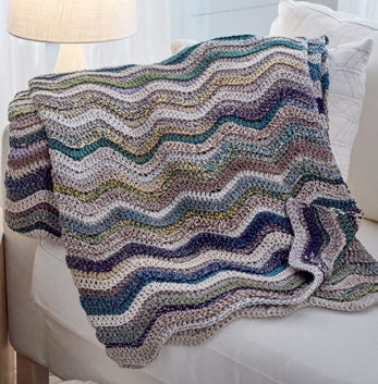 Red Heart Crochet Ripples In the Pond Throw Red Heart Crochet Ripples In the Pond Throw