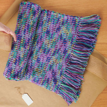 Red Heart Moss the Line Crochet Blanket All Variants