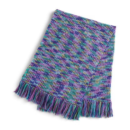 Red Heart Moss the Line Crochet Blanket Gemstone