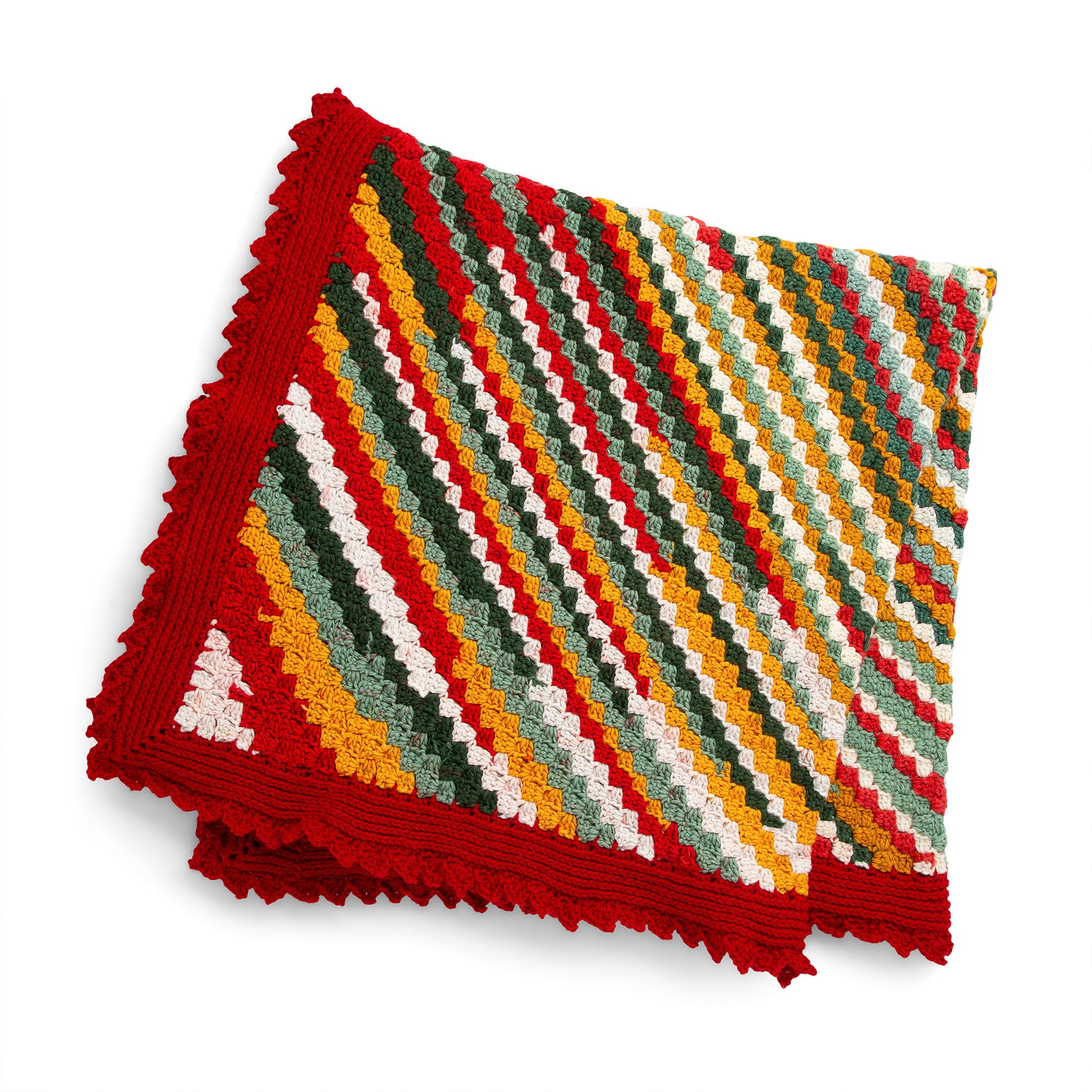 Free Red Heart Crochet Corner-To-Corner Throw Pattern