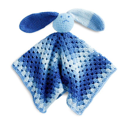 Red Heart Jessica’s Crochet Bunny Lovie Blanket Crochet  made in Red Heart Super Saver Stripes yarn