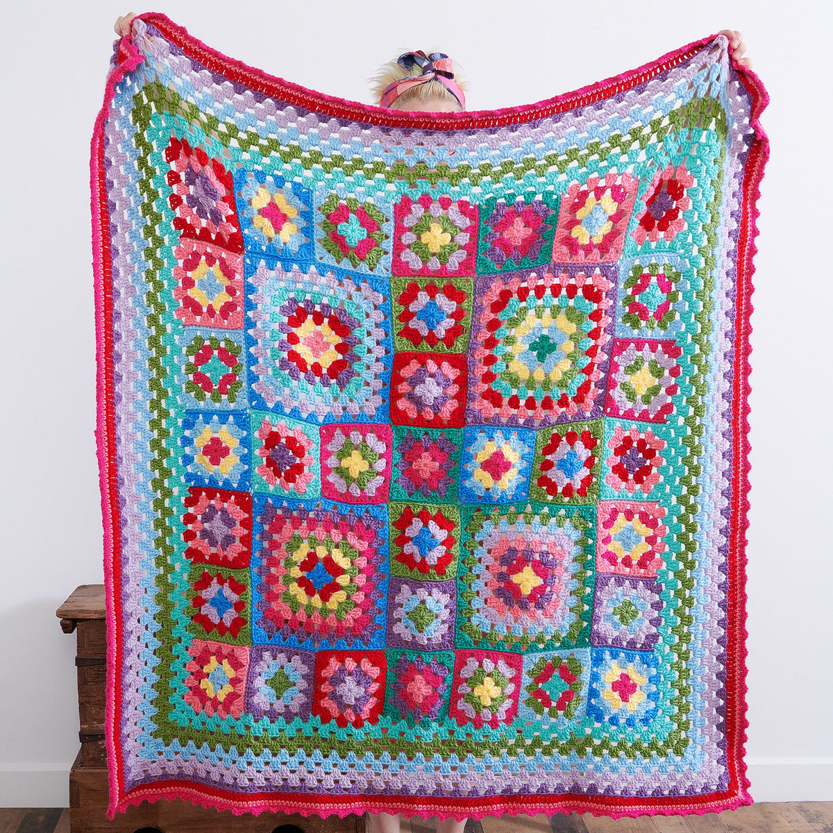 Crochet Throw made in Red Heart Super Saver Yarn