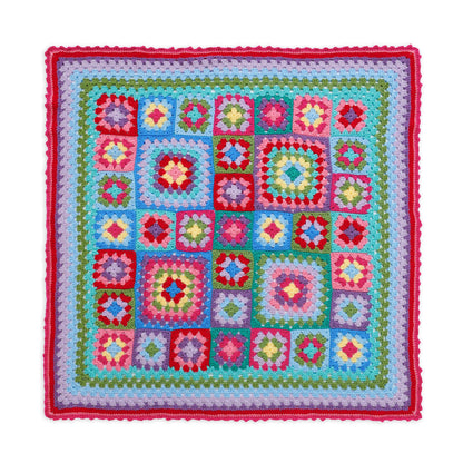 Red Heart Bright Granny Crochet Throw Crochet Throw made in Red Heart Super Saver Yarn
