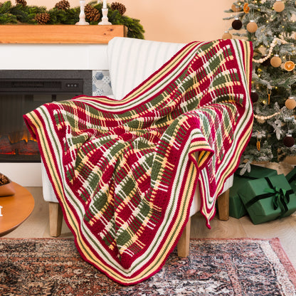 Red Heart Crochet Plaid Blanket Version 2