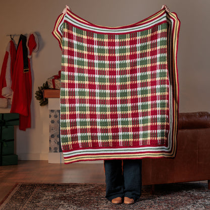 Red Heart Crochet Plaid Blanket Version 2