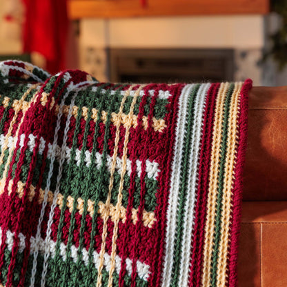 Red Heart Crochet Plaid Blanket Version 2