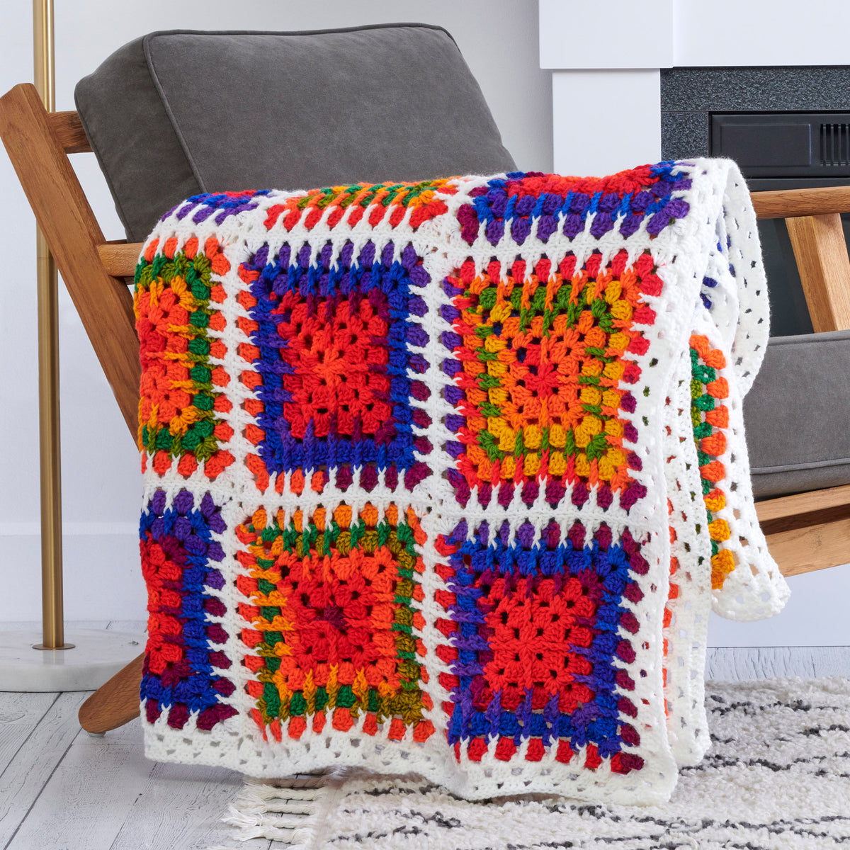 Crochet Blanket made in Red Heart Super Saver Yarn
