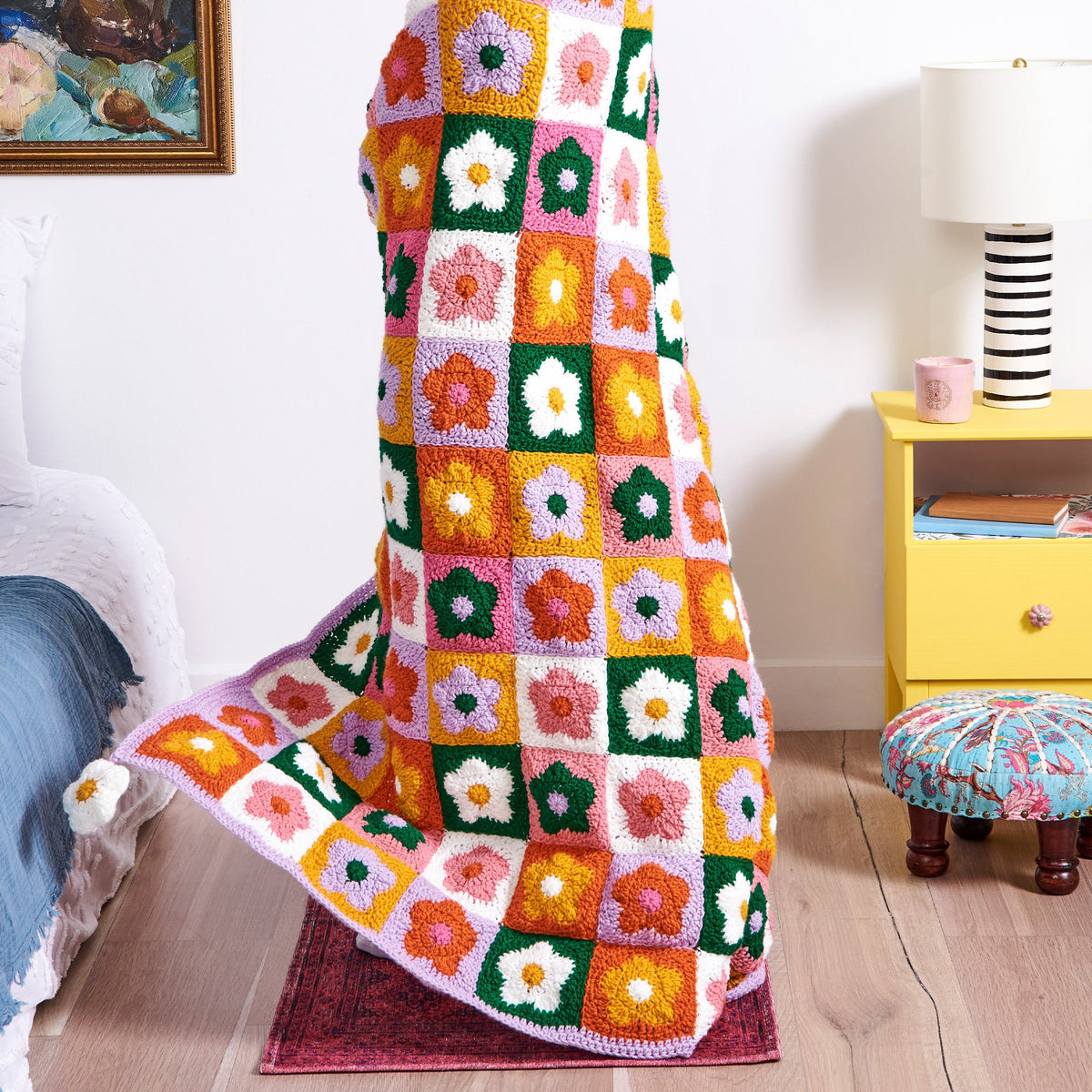 Crochet Blanket made in Red Heart Yarn