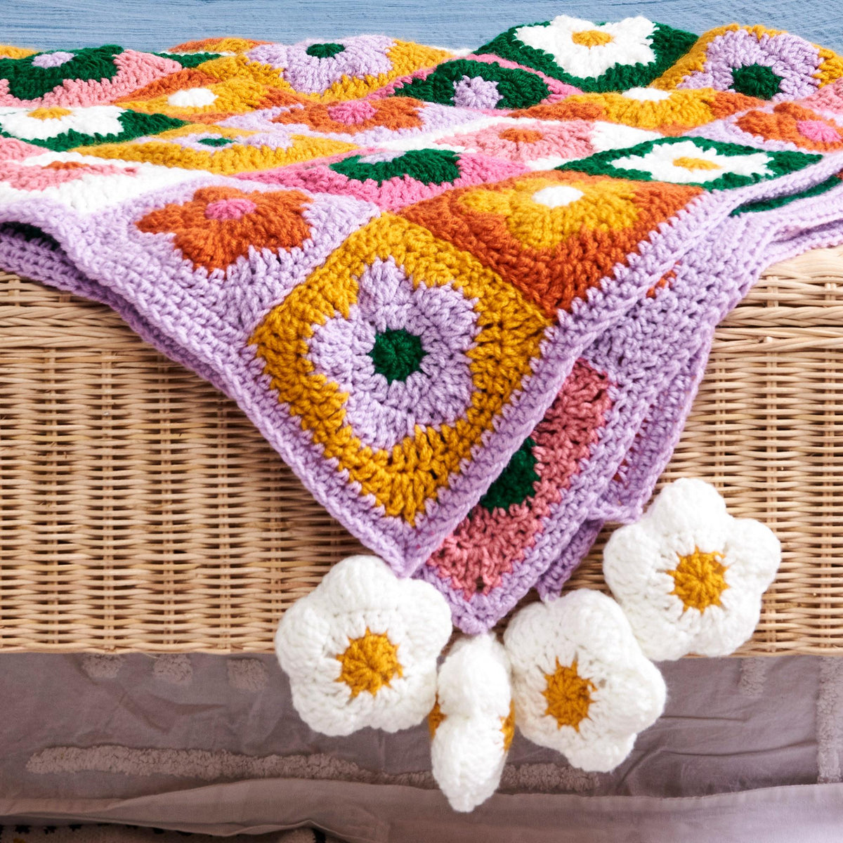 Crochet Blanket made in Red Heart Yarn